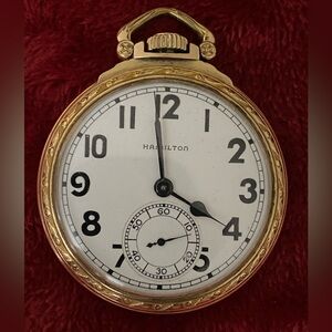 Rare Minty 83yr.Old Hamilton 992B RR Approved 21J 10k GF Pocket Watch. Runs!!